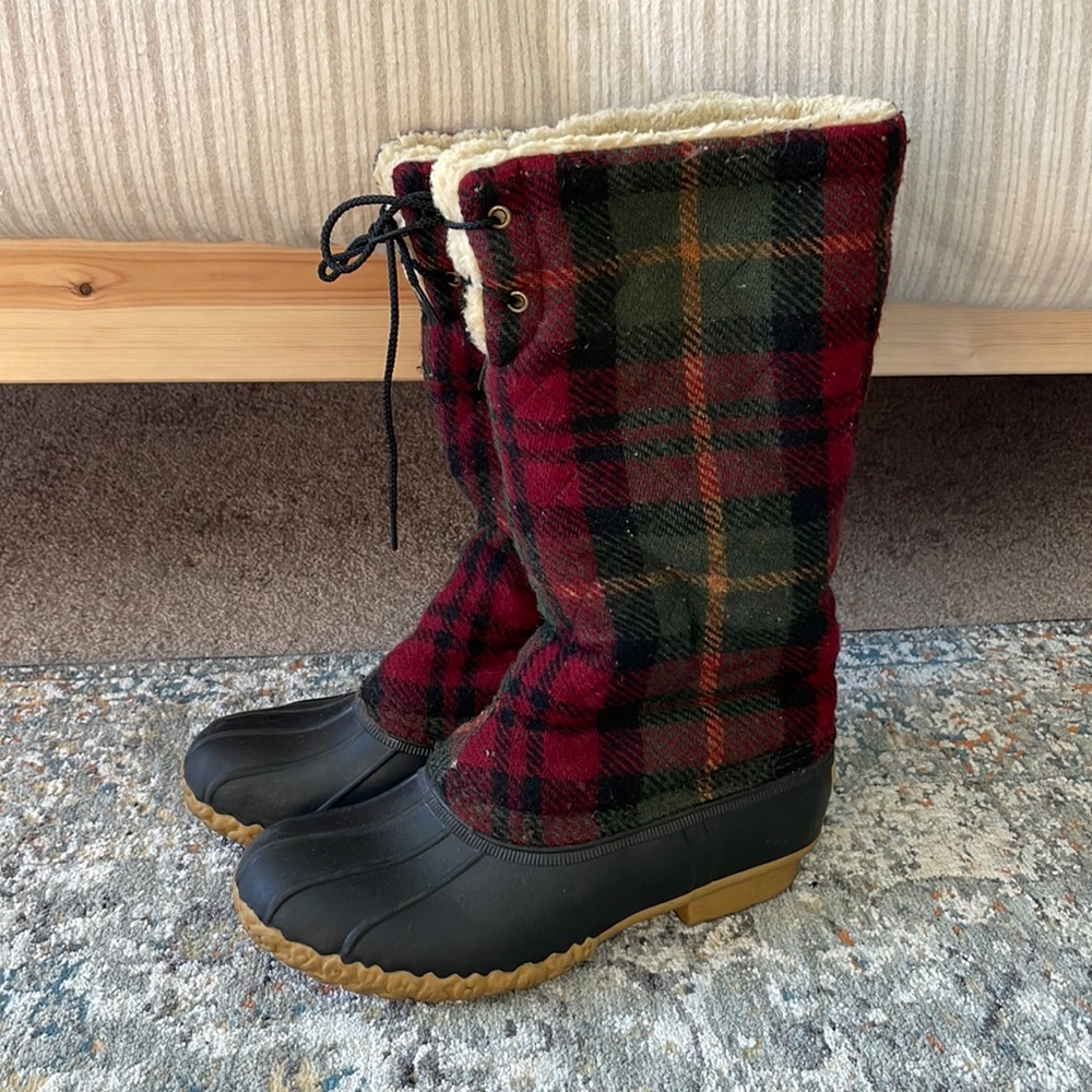 LL Bean Fleece-Lined Wool Boots
